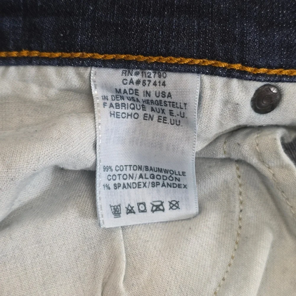 True‎ Religion Rocco Jeans Mens 36X33 Blue Denim Relaxed Skinny Button Fly USA